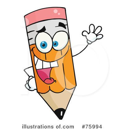 Royalty-Free (RF) Pencil Clipart Illustration by Hit Toon - Stock Sample #75994