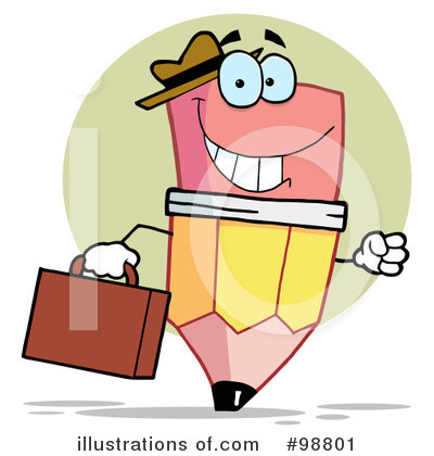 Royalty-Free (RF) Pencil Clipart Illustration by Hit Toon - Stock Sample #98801