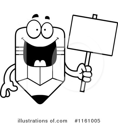 Royalty-Free (RF) Pencil Mascot Clipart Illustration by Cory Thoman - Stock Sample #1161005