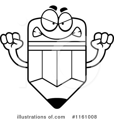 Pencil Mascot Clipart #1161008 by Cory Thoman