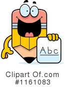 Pencil Mascot Clipart #1161083 by Cory Thoman