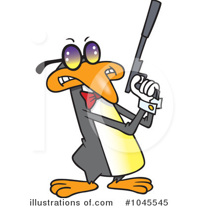 Royalty-Free (RF) Penguin Clipart Illustration by toonaday - Stock Sample #1045545