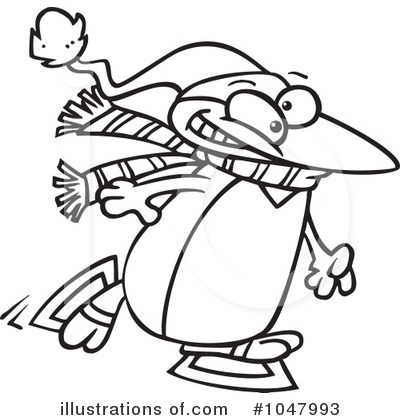 Royalty-Free (RF) Penguin Clipart Illustration by toonaday - Stock Sample #1047993