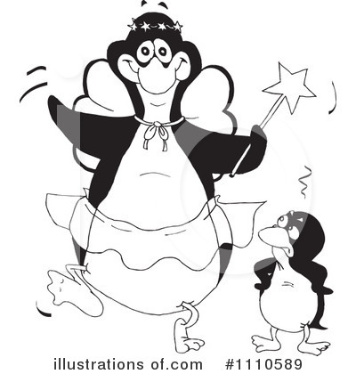 Royalty-Free (RF) Penguin Clipart Illustration by Dennis Holmes Designs - Stock Sample #1110589
