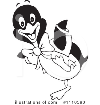 Penguins Clipart #1110590 by Dennis Holmes Designs