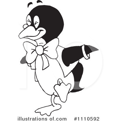 Royalty-Free (RF) Penguin Clipart Illustration by Dennis Holmes Designs - Stock Sample #1110592