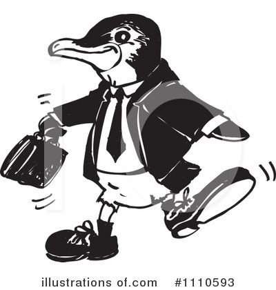 Penguin Clipart #1110593 by Dennis Holmes Designs