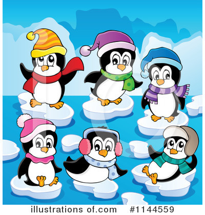 Royalty-Free (RF) Penguin Clipart Illustration by visekart - Stock Sample #1144559