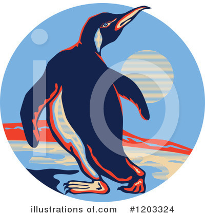 Royalty-Free (RF) Penguin Clipart Illustration by patrimonio - Stock Sample #1203324