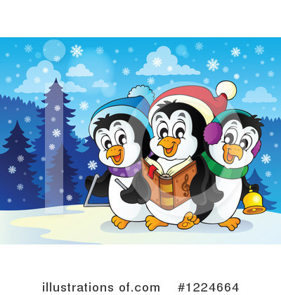 Royalty-Free (RF) Penguin Clipart Illustration by visekart - Stock Sample #1224664