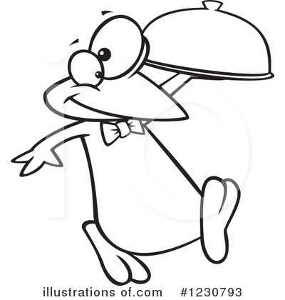Royalty-Free (RF) Penguin Clipart Illustration by toonaday - Stock Sample #1230793