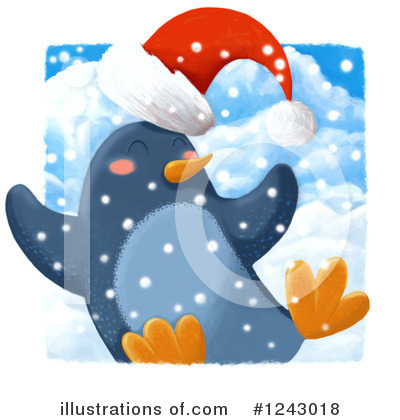 Christmas Penguin Clipart #1243018 by lineartestpilot