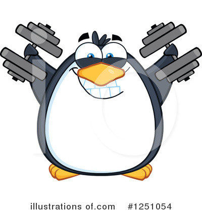 Royalty-Free (RF) Penguin Clipart Illustration by Hit Toon - Stock Sample #1251054