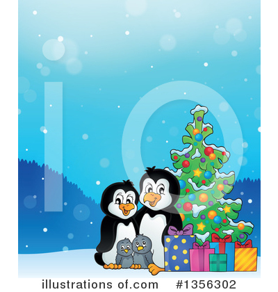 Royalty-Free (RF) Penguin Clipart Illustration by visekart - Stock Sample #1356302