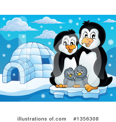 Royalty-Free (RF) Penguin Clipart Illustration by visekart - Stock Sample #1356308