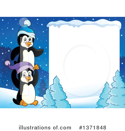 Royalty-Free (RF) Penguin Clipart Illustration by visekart - Stock Sample #1371848