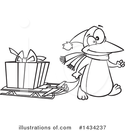 Royalty-Free (RF) Penguin Clipart Illustration by toonaday - Stock Sample #1434237