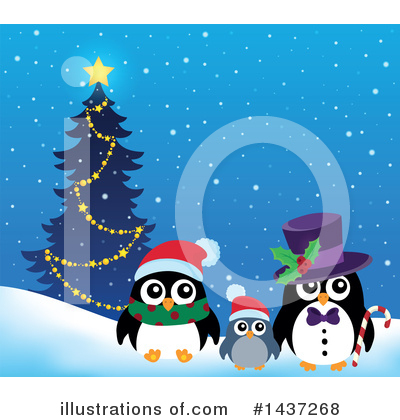 Royalty-Free (RF) Penguin Clipart Illustration by visekart - Stock Sample #1437268