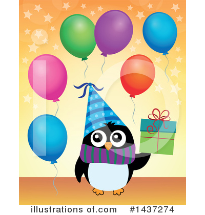 Royalty-Free (RF) Penguin Clipart Illustration by visekart - Stock Sample #1437274