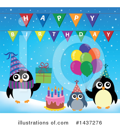 Royalty-Free (RF) Penguin Clipart Illustration by visekart - Stock Sample #1437276