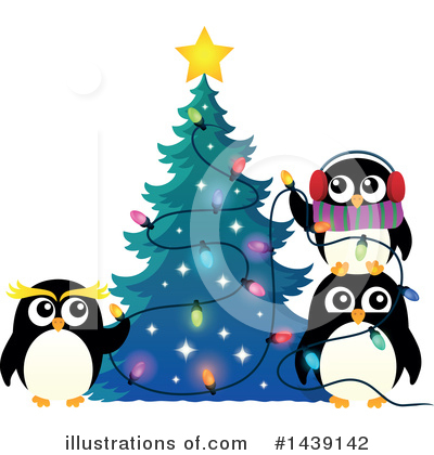 Royalty-Free (RF) Penguin Clipart Illustration by visekart - Stock Sample #1439142