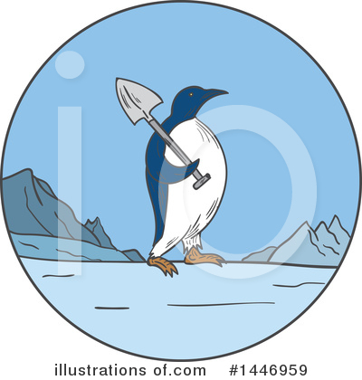 Royalty-Free (RF) Penguin Clipart Illustration by patrimonio - Stock Sample #1446959
