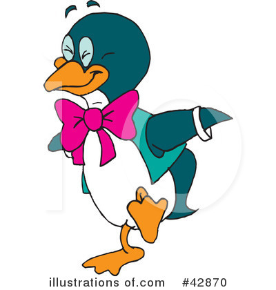 Royalty-Free (RF) Penguin Clipart Illustration by Dennis Holmes Designs - Stock Sample #42870