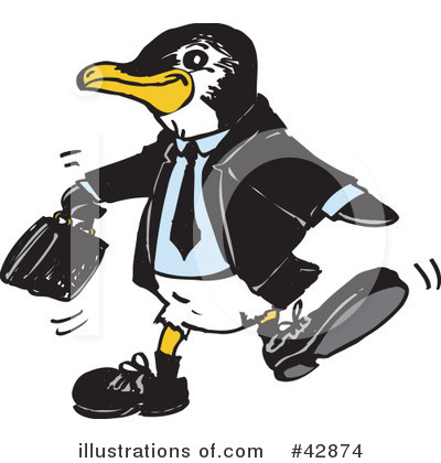 Royalty-Free (RF) Penguin Clipart Illustration by Dennis Holmes Designs - Stock Sample #42874