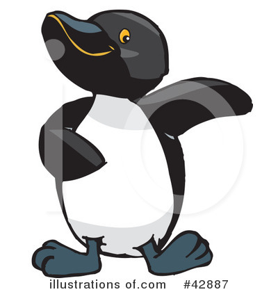 Royalty-Free (RF) Penguin Clipart Illustration by Dennis Holmes Designs - Stock Sample #42887
