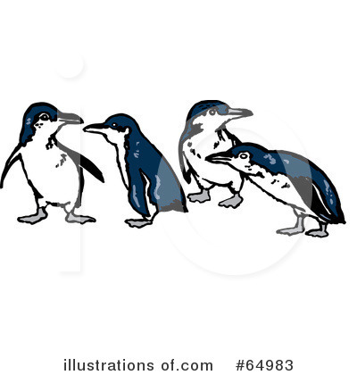 Royalty-Free (RF) Penguin Clipart Illustration by Dennis Holmes Designs - Stock Sample #64983