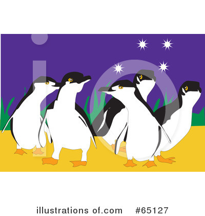Royalty-Free (RF) Penguins Clipart Illustration by Dennis Holmes Designs - Stock Sample #65127