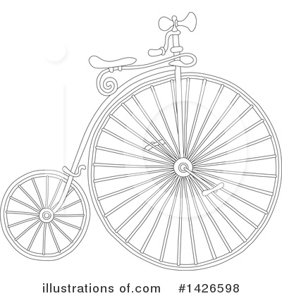 Penny Farthing Clipart #1426598 by Alex Bannykh
