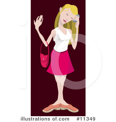 Blond Woman Clipart #11349 by AtStockIllustration