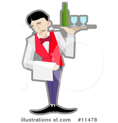 Waitor Clipart #11478 by AtStockIllustration