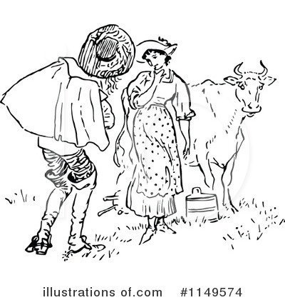 Milk Maid Clipart #1149574 by Prawny Vintage