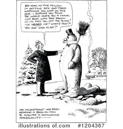 Snowman Clipart #1204367 by Prawny Vintage