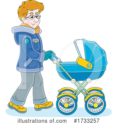 Baby Stroller Clipart #1733257 by Alex Bannykh