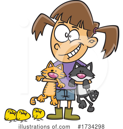 Cats Clipart #1734298 by toonaday