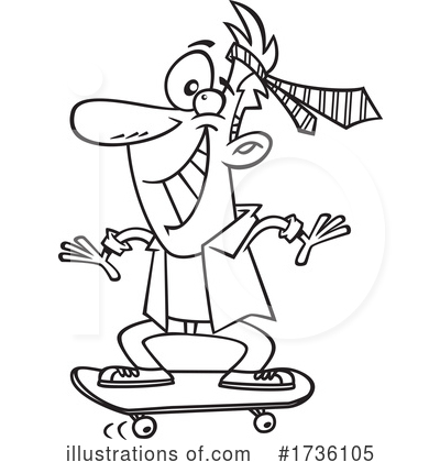 Skateboarding Clipart #1736105 by toonaday