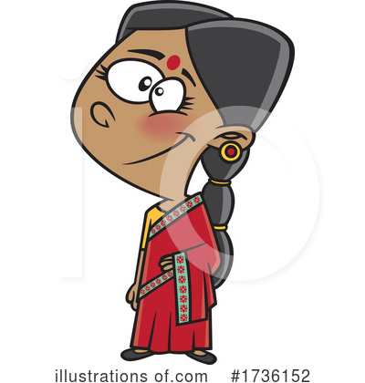 Indian Girl Clipart #1736152 by toonaday