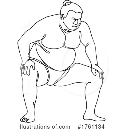 Sumo Wrestler Clipart #1761134 by patrimonio