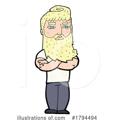 Bearded Man Clipart #1794494 by lineartestpilot