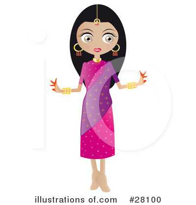 Indian Women Clipart #28100 by Melisende Vector