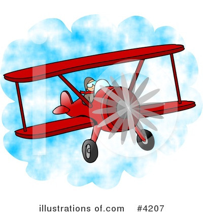 Biplane Clipart #4207 by djart