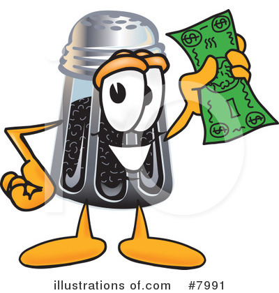 Pepper Shaker Clipart #7991 by Mascot Junction