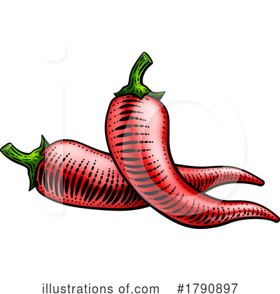 Peppers Clipart #1790897 by AtStockIllustration