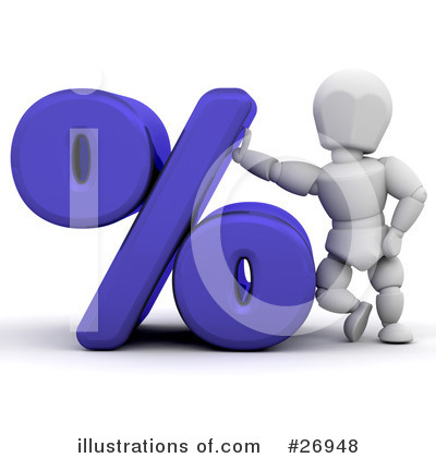 Royalty-Free (RF) Percent Clipart Illustration by KJ Pargeter - Stock Sample #26948