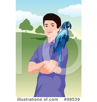 Royalty-Free (RF) Pet Bird Clipart Illustration by mayawizard101 - Stock Sample #98539