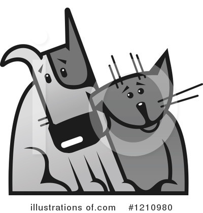 Cat And Dog Clipart #1210980 by Vector Tradition SM