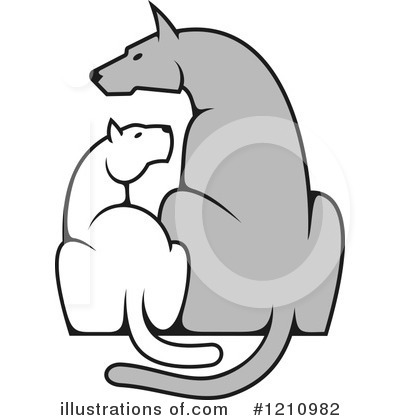 Cat And Dog Clipart #1210982 by Vector Tradition SM